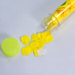 6289 Portable Hand Washing Bath Flower Shape Paper Soap Strips In Test Tube Bottle