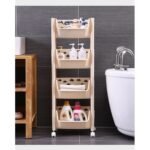 5298  4 Layers Fruit & Vegetable Basket Trolley Plastic for Home and Kitchen Fruit Basket Storage Rack Organizer Holders Kitchen Trolley