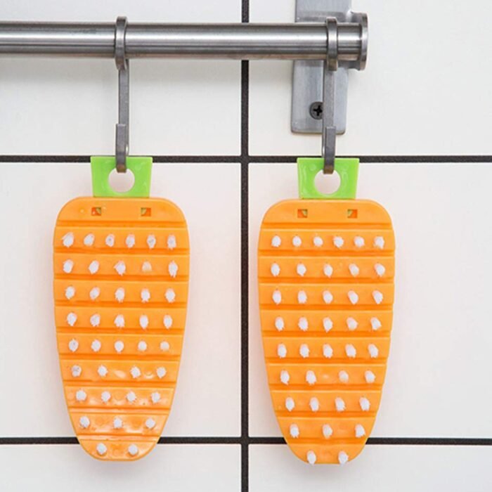 2909 Vegetable Scrubbing Brush, Vegetable Scrubber Nonâ€‘Toxic Fruit Brush Carrot Shape Vegetable Brush for Potato for Vegetable