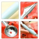 7031 Multifunctional Stainless Steel Fruit, Vegetable Pattern Carving Knife Peeler Corer Spherical Dig Ball Scoop, Garnishing Dig Ball Spoon Kit.