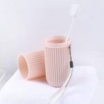 Travel Toothbrush Holder, Portable Toothbrush Case For Traveling, Camping, Capsule Shape Travel Toothbrush Toothpaste Case Holder Portable Toothbrush Storage Plastic Toothbrush Holder With Rope And Brush
