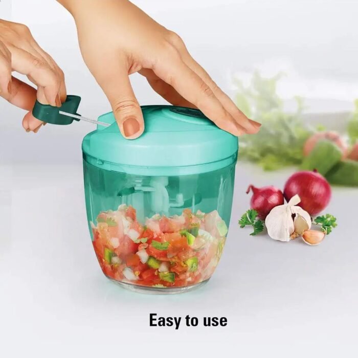 2065 6 BLADE 2IN1 MANUAL FOOD CHOPPER, COMPACT & POWERFUL HAND HELD VEGETABLE CHOPPER (1000Ml)