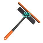 6087L Plastic 3 in 1 Rotatable Double Side Design Cleaning Brush Glass Wiper for Glass window, Car Window, Mirror, Floor (Multicolor)