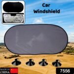 Car Rear Window Sun Shade 39 X 20 Inches Foldable With 4 Suction Cups, Window Sunshade Protection Glare Reduction Shade Protect Sun