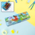Colorful Double Deck Pencil Case: Multipurpose Compass Box