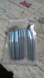 8 Pcs Mini Makeup Brush Set With Case, Portable Foundation Brush Kit Travel, Premium Synthetic Bristles Cosmetic Brush Set For Powder Blending Blush Eyeshadow Lipstick (Mix Color 8 Pcs Set) - Image 11