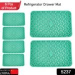5237 Waterproof PVC Refrigerator Drawer Mats/ Multipurpose Mats/Fridge Mats Set of 6 Pcs