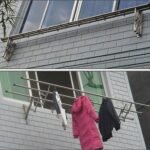 Space-saving Wall-Mounted Clothes Rail Rack