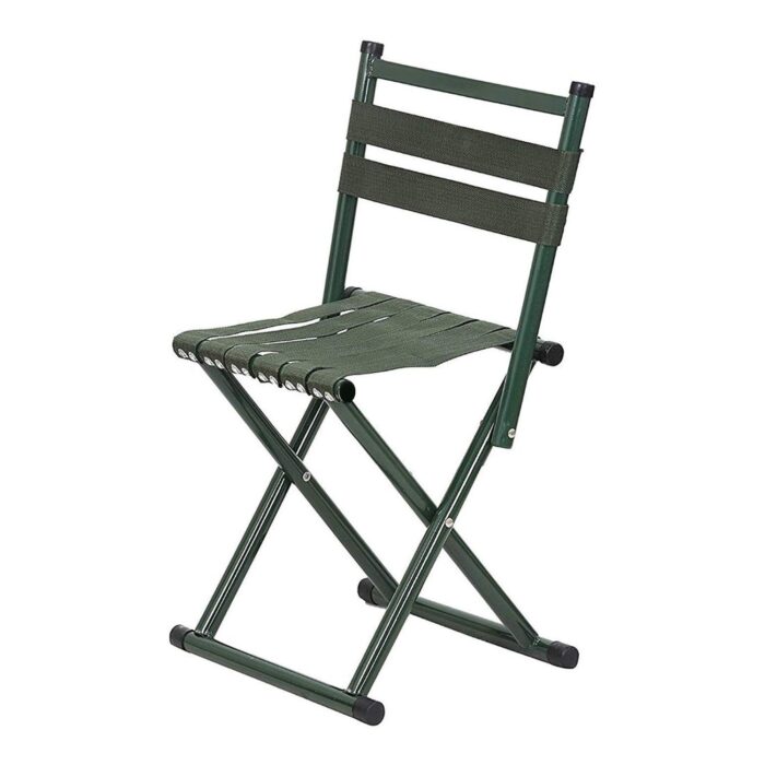 Stainless Steel Multipurpose Lightweight, Portable Folding Camping Chair For Garden, Outdoor Folding Chair With Back Support Heavy Duty Folding Chair Suitable For Hiking, Fishing, Camping, Beach, Home Vacation (1 Pc ) - Image 4