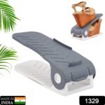 Adjustable Plastic Shoe Organizers, Adjustable Shoe Slots Organizer, Portable Shoe Rack, Space Saver Rack Holder, Adjustable Shoe Rack, Shoe Holder (1 Pc)