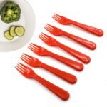 Plastic Fork Spoon, Fork Spoon Set, Fruit Fork Spoon Set | Baby Fork Spoon/Vegetable Fork Spoon, Plastic Salad Spoon, Dessert Spoon (6Pc Set)