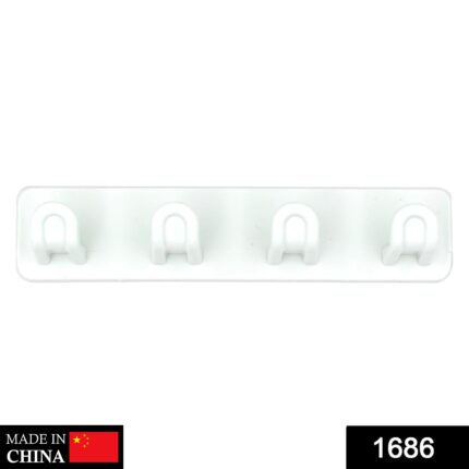 1686 Plastic Sticker Self Adhesive Multipurpose Hanger Hooks