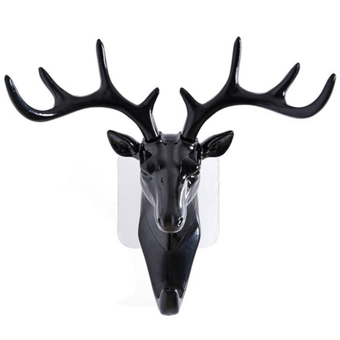 1743 Deer Head Self Adhesive Wall Door Hook Hanger