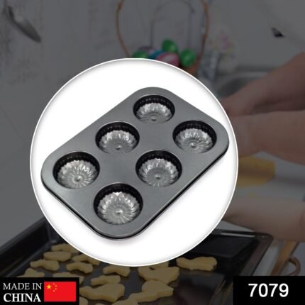 7079 6 slot Non-Stick Muffins Cupcake Pancake Baking Molds