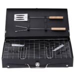 125 Stainless Steel Briefcase Style Barbecue Grill Toaster (Medium, Black) China