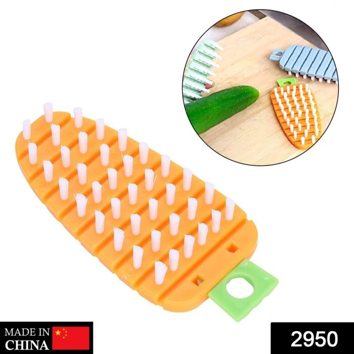 Carrot-Shaped Vegetable Scrubbing Brush - Image 2