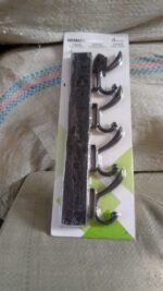 Cloth Hanger, Wall Door Hooks Rail For Hanging Clothes For Hanging Hook Rack Rail, Extra Long Coat Hanger Wall Mount For Clothes, Jacket, Hats, 6 Hook With Eco-Friendly Liquid Adhesive Glue - Image 7