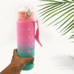 Motivational Water Bottle With Straw & Time Marker, Bpa-Free Tritan Portable Gym Water Bottle, Leakproof Reusable, Special Design For Your Sports Activity, Hiking, Camping