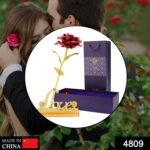 4809 24k Gold Rose,hicoosee Gold Foil Plated Rose with LOVE Stand and Gift Box for Anniversary,Birthday,Wedding,Christmas,Thanks giving