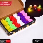 6561 HEART LED FESTIVAL TEALIGHT WITH BATTRY OPRATE ( 24PCS )