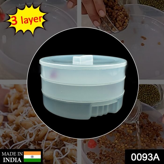 0093A Sprout Maker 3 Bowl Sprout Maker for Home (3 Layer)