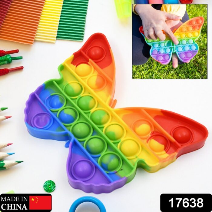 Pop Fidget Toy Push Pop Bubble Fidget Sensory Toy For Kids And Adults Fidget Popper Stress Reliever Sensory Fidget Poppers (Butterfly & Car Shape / 1 Pc) - Image 2