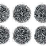 2384 Round Shape Stainless Steel Scrubber (Pack of 6) 