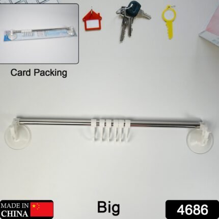 4686 Towel Holder Suction Cup Towel Rack Stainless Steel Towel Bar Bathroom Kitchen Shelf Towel Rail Towel Holder