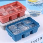 6 Grid Food-Grade Silicone Ice Cube Tray: Durable, Flexible and Easy to Clean