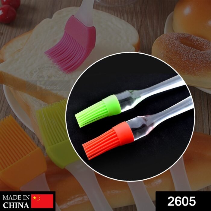 2605 Silicone Flat Pastry Cooking Oil Brush for Grilling, Tandoor and BBQ (2Pc)