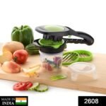 Plastic 6-In-1 Manual Vegetable Grater,Chipser And Slicer - Image 2