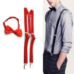 Fashion Accessories Suspenders For Men: Button Pant Braces Clothes Accessory With Elastic, Y Back Design - Regular And Tall Sizes Mix Color (1Pc)