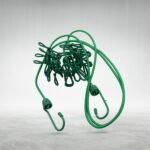 Elastic Cloth Drying Rope With 12 Metal Clip Portable Clothes Line For Home & Travel