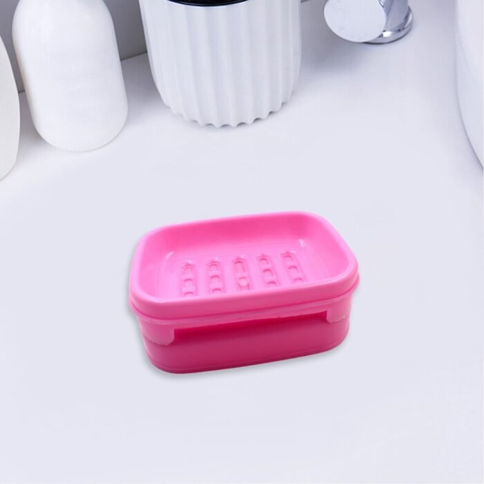 1128A Covered Soap keeping Plastic Case for Bathroom use