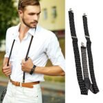 Formal Suspender Men, Women, Boys, Girls Braces Suspenders Heavy Duty 3 Clips Elastic Adjustable Suspenders Elasticity Adjustable