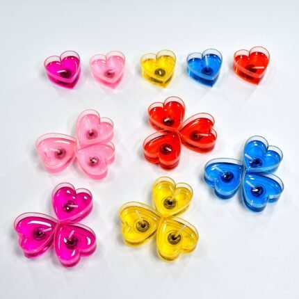 6238 Heart Shape Wax Scented Candles. (Pack of 20 pcs)