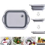 Foldable Chopping Board, Dish Rack, Washing Bowl & Draining Basket, 3In1 Multi-Function