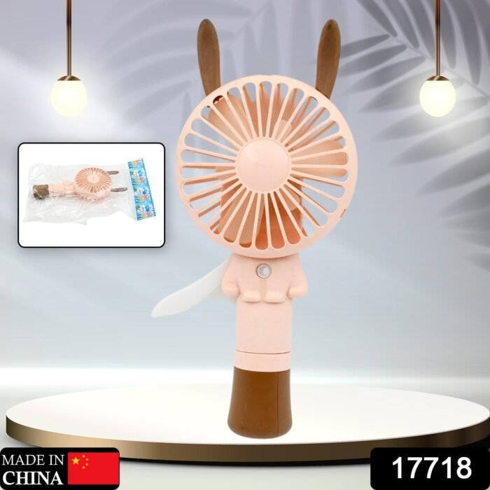 Portable Small Fan Handheld, Mini Student Handheld Dormitory Class Personal Fan Without Battery & Usb Cable Operated Manual Hand Press Fan (1 Pc) - Image 2
