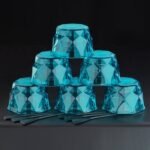 2764 6pc Diamond shape ice cream bowl set