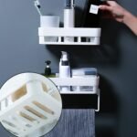 1651L Multipurpose Kitchen Bathroom Shelf Wall Holder Storage Rack Bathroom