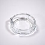 4063 Glass Brunswick Crystal Quality Cigar Cigarette Ashtray Round Tabletop for Home Office Indoor Outdoor Home Decor