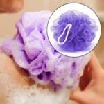 6074 Bath Shower Loofah Sponge Pouf Body Scrubber (Pack of 6Pcs)