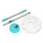 4941 Quick Spin Mop Plastic spin, Bucket Floor Cleaning, Easy Wheels & Big Bucket, Floor Cleaning Mop with Bucket