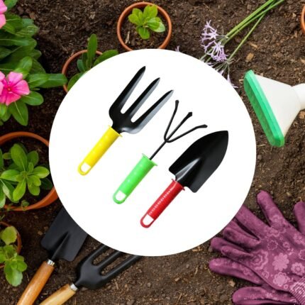 1768  Colorfull Garden Tool Set Set of 3Pc