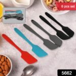 Multipurpose Silicone Spoon, Silicone Basting Spoon Non-Stick Kitchen Utensils Household Gadgets Heat-Resistant Non Stick Spoons Kitchen Cookware Items For Cooking And Baking (6 Pcs Set) - Image 2