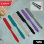 Six-Piece Silicone Dough Scraper and Cake Spatula Set - Image 2