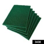 3438 Scrub Sponge Cleaning Pads Aqua Green (Pack Of 6)