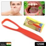 Plastic Tongue Cleaner For Kids & Adults | Tongue Scraper For Bad Breath, Maintain Oral Hygiene For Daily Use | For Fresh Breath & Bacteria Removal | Improved Taste Plastic With Handle Tongue Cleaner (1 Pc )