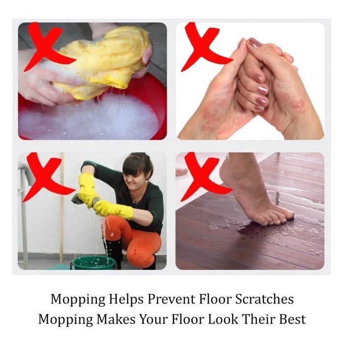 Quick Spin Mop Plastic Spin, Bucket Floor Cleaning, Easy Wheels & Big Bucket, Floor Cleaning Mop With Bucket - Image 4