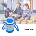 2493 3 layer Adjustable Insulated Tiffin Set of 1, Blue 3 Containers Lunch Box